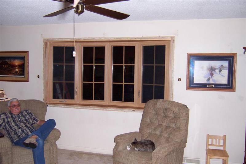 Dad and Freckles in their chairs.