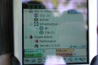 Closeup of the AirMagnet main screen reporting on Dave's Apple AirPort NIC.
