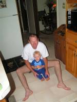 Rod and Hunter just hanging out on the kitchen floor.