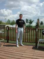Before donning suit.