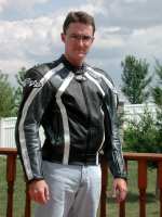 Jacket only, zipped.